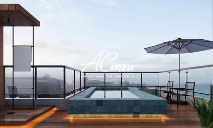 Flat com 1 quarto à venda no Cabo Branco, João Pessoa 