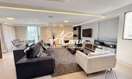 Apartamento alto padrão mobiliado com vista mar em cabo branco