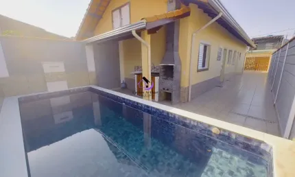 Casa nova com piscina em itanhaém-sp apenas 320.000,00 mil