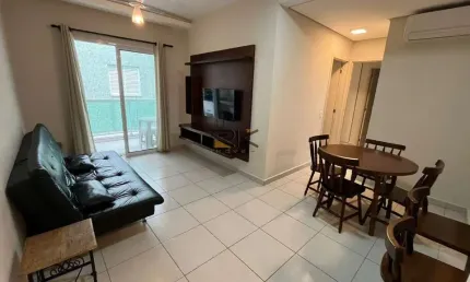 APARTAMENTO PRAIA GRANDE com 2 dormitórios sendo 1 suíte,1 vaga de garagem,varanda gourmet com churrasqueira