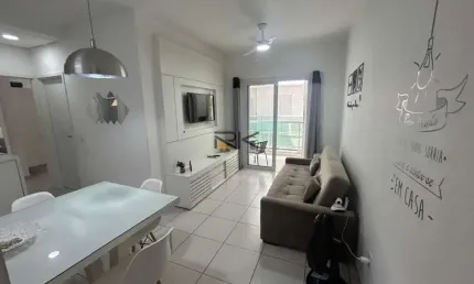 APARTAMENTO PRAIA GRANDE com 2 dormitórios sendo 1 suíte,1 vaga de garagem,varanda gourmet com churrasqueira