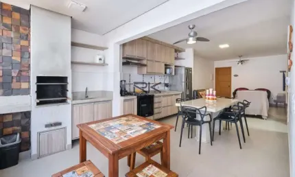 Apartamento a venda no itaguá com 2 dormitórios sendo 1 suíte,1 vaga de garagem,varanda gourmet com churrasqueira
