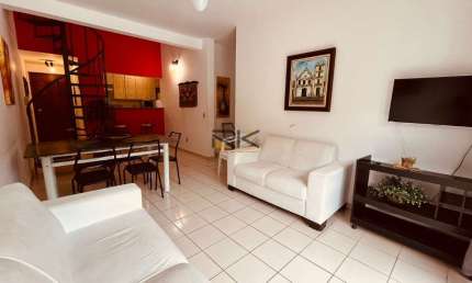 Cobertura Duplex Praia Grande em Ubatuba-SP com 2 dormitórios,varanda gourmet com churrasqueira