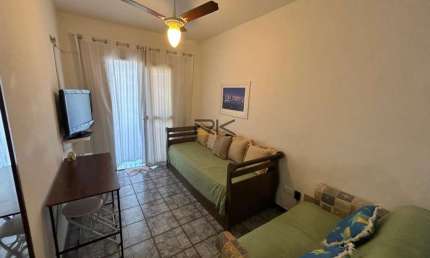 APARTAMENTO PRAIA GRANDE com 1 dormitório,1 vaga de garagem,sacada e cozinha