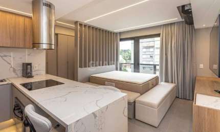 Apartamento estilo LOFT, mobiliado, com 1 vaga de garagem no bairro Boa Vista
