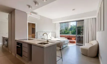 Apartamento Loft com Garden mobiliado e com 2 vagas de garagem no bairro Petrópolis