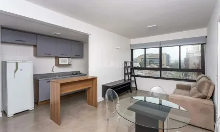 Apartamento totalmente mobiliado com 1 dormitório e 1 vaga no Partenon!