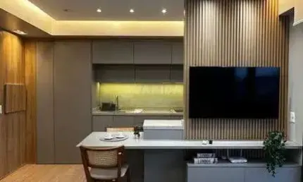 Apartamento mobiliado com 1 dormitório e 1 vaga de garagem, no bairro boa vista