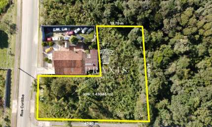 Terreno à venda na Rua Curitiba, 445, São Gabriel, Colombo, 1430 m2 por R$ 649.000