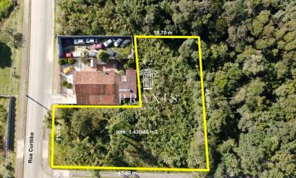 Terreno à venda na Rua Curitiba, 445, Guarani, Colombo, 1430 m2 por R$ 649.000
