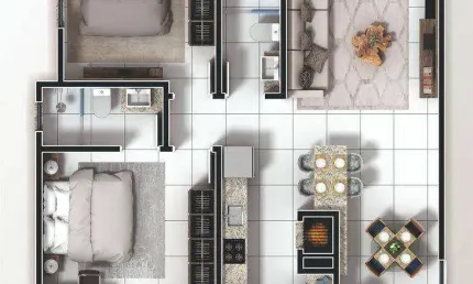 Apartamento com 2 dormitórios sendo 1 suíte à venda, 65 m² por R$ 698.000 - Tabuleiro - Camboriú/SC