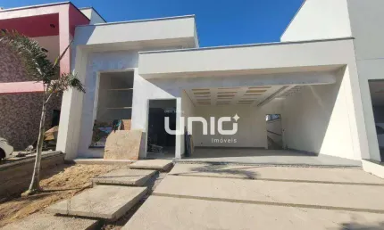 Casa nova térrea a venda no condomínio Park Unimep Taquaral - Piracicaba/SP com 3 dormitórios (1ste) com 135m² de área construída