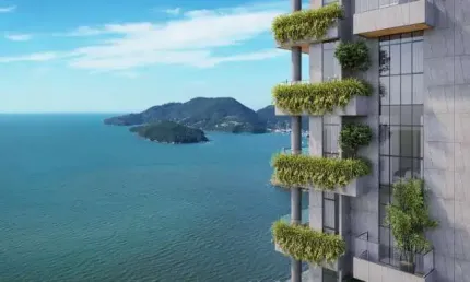 Blue forest - apartamento com vista mar em pereque - porto belo