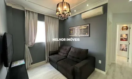 Residencial Soberano - Apartamento mobiliado à Venda com 2 Suítes e 2 vagas de garagem privativa localizado em Meia Praia Itapema