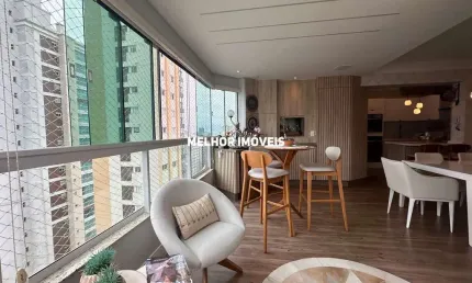 Summerville - apartamento á venda finamente mobiliado com 3 suítes, 2 vagas no centro balneário camboriú