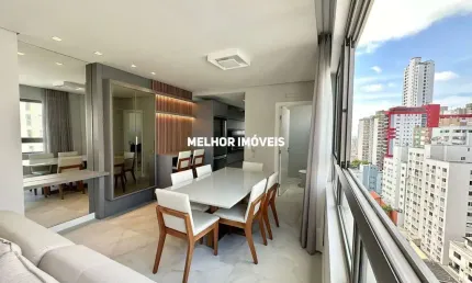 Costa amalfitana residence - apartamento á venda mobiliado com3 dormitórios, 2 vagas  no centro de balneário camboriú