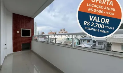 Porto mexicano - locação anual com 02 suítes no bairro nações em balneário camboriú - sc