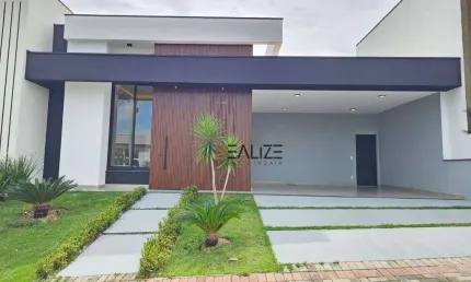 Casa moderna com 3 suítes e escritório à venda, 193 m² por R$ 1.640.000 - Condomínio Fechado - Indaiatuba/SP