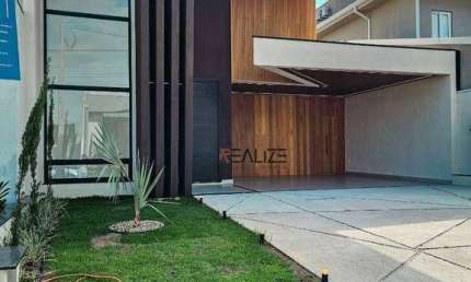 Casa térrea moderna com escritório e 3 suítes à venda, 195 m² por R$ 1.640.000 - Condomínio Fechado - Indaiatuba/SP