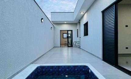 Casa em bairro aberto com piscina e 3 dormitórios à venda, 99 m² por R$ 649.000 - Jardim Bom Sucesso - Indaiatuba/SP