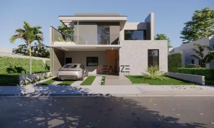 Sobrado moderno com 4 dormitórios e escritório à venda, 303 m² por R$ 3.300.000 - Condomínio Alto Padrão - Indaiatuba/SP