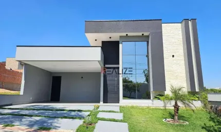 Casa térrea em condomínio com 3 suítes e escritório à venda, por R$ 1.450.000  - Indaiatuba/SP