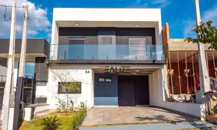 Sobrado moderno com 3 dormitórios e escritório à venda, 222 m² por R$ 1.550.000 - Condomínio Park Gran Reserve - Indaiatuba/SP