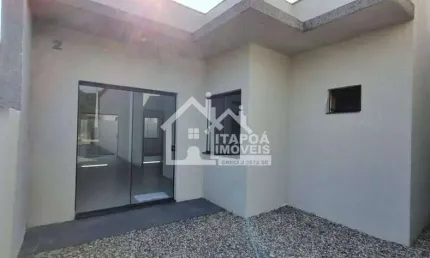 Casa geminada c/ 1 suite + 1 quarto, churrasqueira, baln. são josé em itapoá sc.