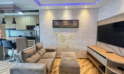 Apartamento com 1 dormitório para alugar, 52 m² no Jardim Anália Franco  por R$ 4300,00/mês -