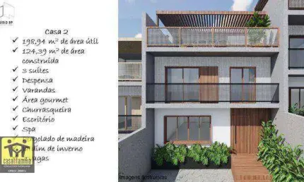 Sobrado em construção com 3 dormitórios à , todos suítes  - vila gumercindo - são paulo/sp