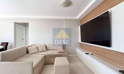 Apartamento mobiliado com dois dormitórios para locação no Edifício Turmalina em Balneário Camboriú