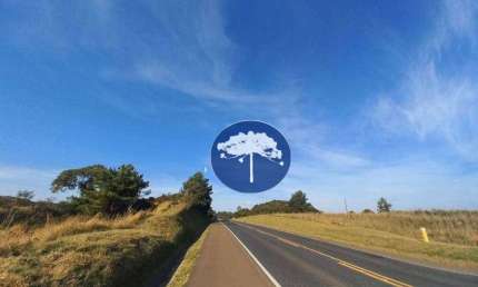 Chácara com 2 frentes na Br 423 - em Araucária, sentido Campo Largo