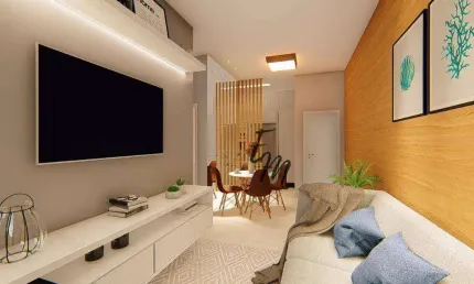 Apartamento com 2 dormitórios à venda, 60 m² por R$ 315.000,00 - Vila Guilhermina - Praia Grande/SP