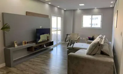 Apartamento mobiliado com moveis planejados de alto padrão em guilhermina - praia grande/sp.