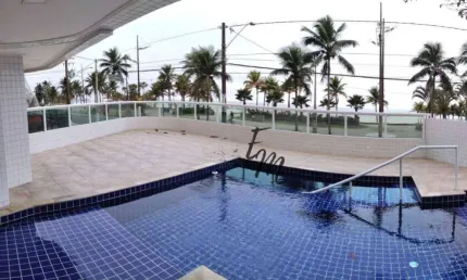 Apartamento Frente Mar com 2 dormitórios à venda, 57 m² por R$ 350.000 - Mirim - Praia Grande/SP