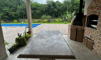 Chácara com 4 dormitórios à venda, 2400 m² por r$ 1.300.000,00 - balneário três marias - peruíbe/sp