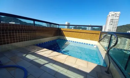 Cobertura com 4 dormitórios à venda, 400 m² por r$ 1.900.000 - canto do forte - praia grande/sp