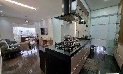 Apartamento à 94m², 3 Dormitórios, 1 Suíte, Lavabo, Cozinha Americana com Ilha, Varanda Gourmet, 2 Vagas, Lazer Completo.