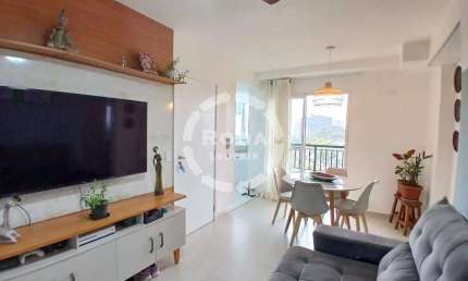 Excelente apartamento em prédio novo, vista livre, área de lazer, 2 dormitórios, sendo uma suíte, no Marapé- Santos-SP