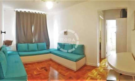 Apartamento mobiliado próximo da praia em Santos localizado no bairro do Boqueirão.