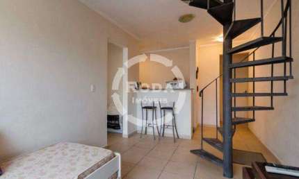 Cobertura à venda, 1 quarto, 1 suíte, 1 vaga, José Menino - Santos/SP