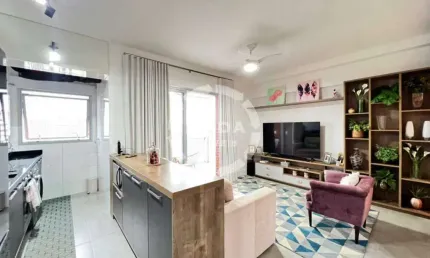Apartamento a poucos metros da Praia em Porteira Fechada 1 quarto e lazer completo Boqueirão Santos
