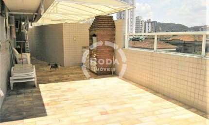 Apartamento Garden com piscina e churrasqueira para locação em Santos, localizado no bairro do Gonzaga.