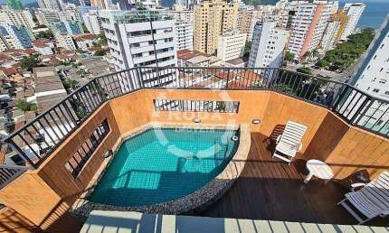 Cobertura Duplex próximo da praia a venda em Santos, localizado no bairro da Aparecida.