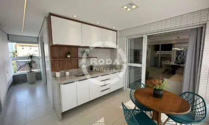 Descubra a elegância à beira-mar 2 suítes, varanda gourmet e terraço estendido no boqueirão, santos