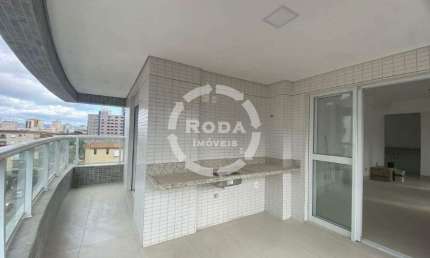 Descubra a elegância à beira-mar 2 suítes, varanda gourmet e terraço estendido no Boqueirão, Santos