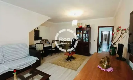 Casa Sobreposta Alta à venda, 3 quartos, 2 suítes, 2 vagas, Boqueirão - Santos/SP