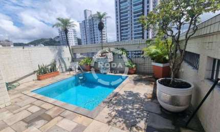 Cobertura Duplex à venda, 3 quartos, 1 suíte, 4 vagas, Pompéia - Santos/SP