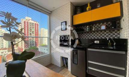 Apartamento à venda, 2 quartos, 1 suíte, 2 vagas, Pompéia - Santos/SP