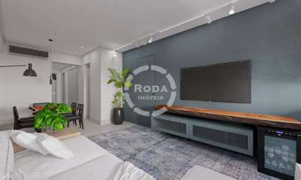 Apartamento Beira Mar Reformado 2 suítes no Bairro Embare Lindíssimo Vista Mar 1 Vaga, Santos/SP